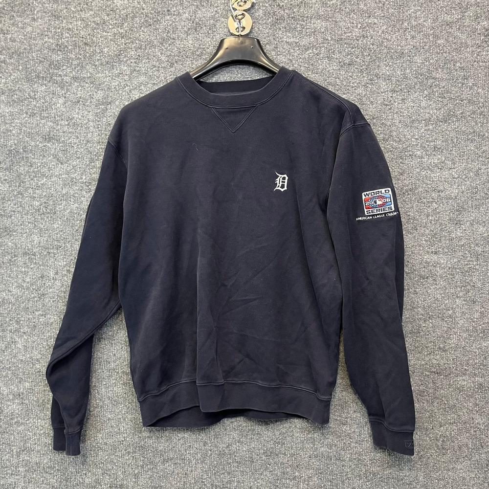 Vintage Detroit Tigers Cutter & Buck Sweatshirt Men's Navy Blue Sports - Medium